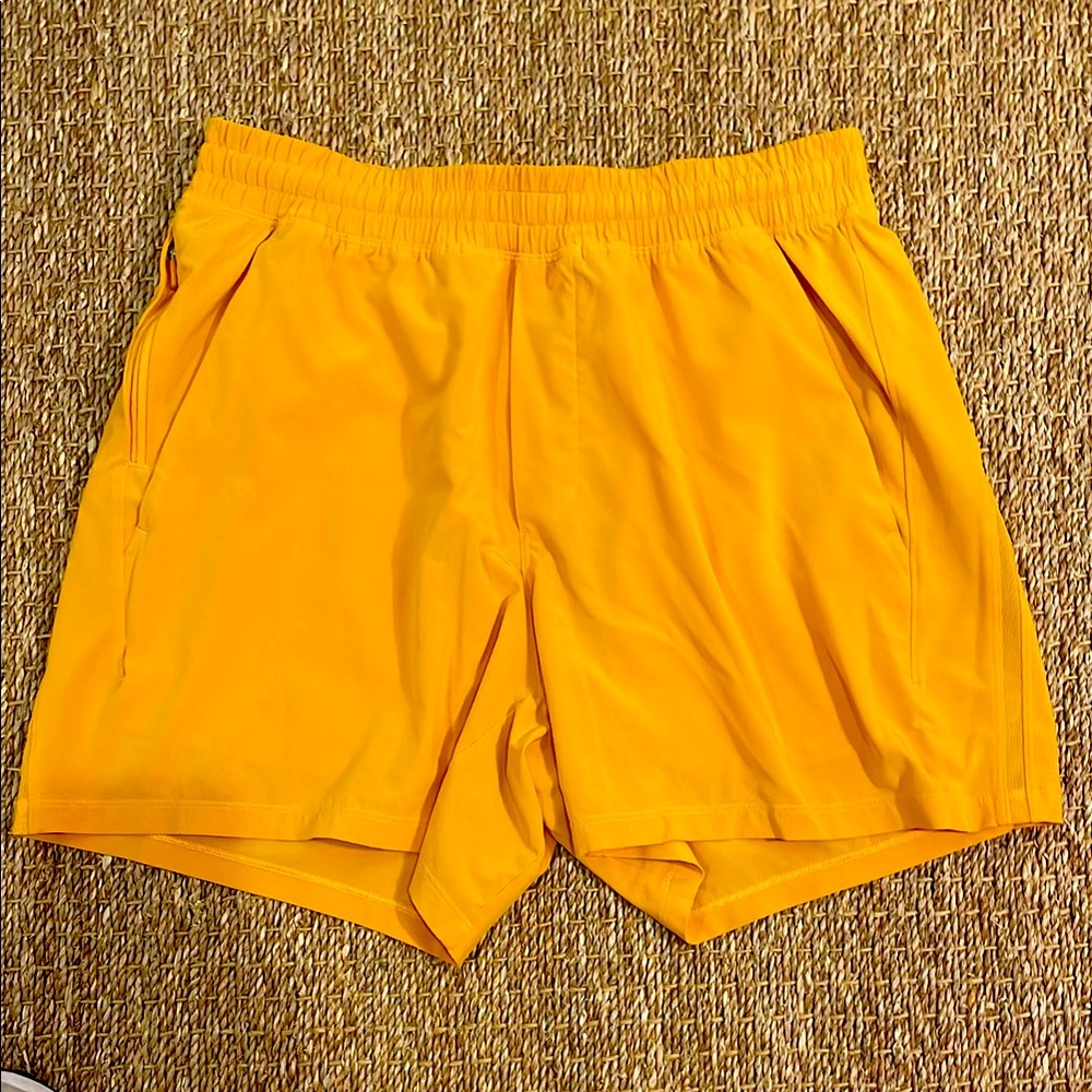Lululemon Light Orange Pacebreaker Shorts